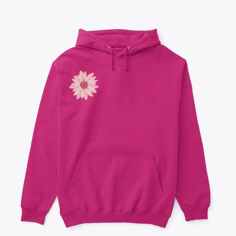 Women hoodie with pink flower